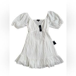 Lulus White Puff Sleeve Dress